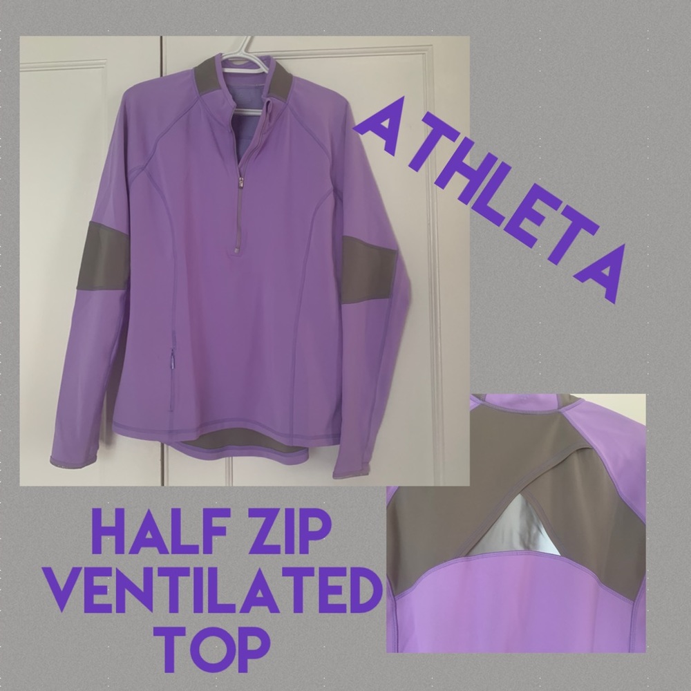 Athleta half zip ventilated top Size XL